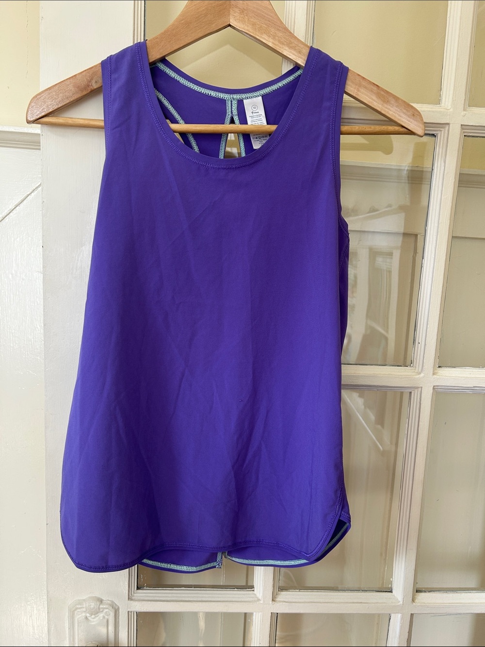 IVIVVA kids lululemon Athletic Purple Tank Top with Keyhole Back, turquoise